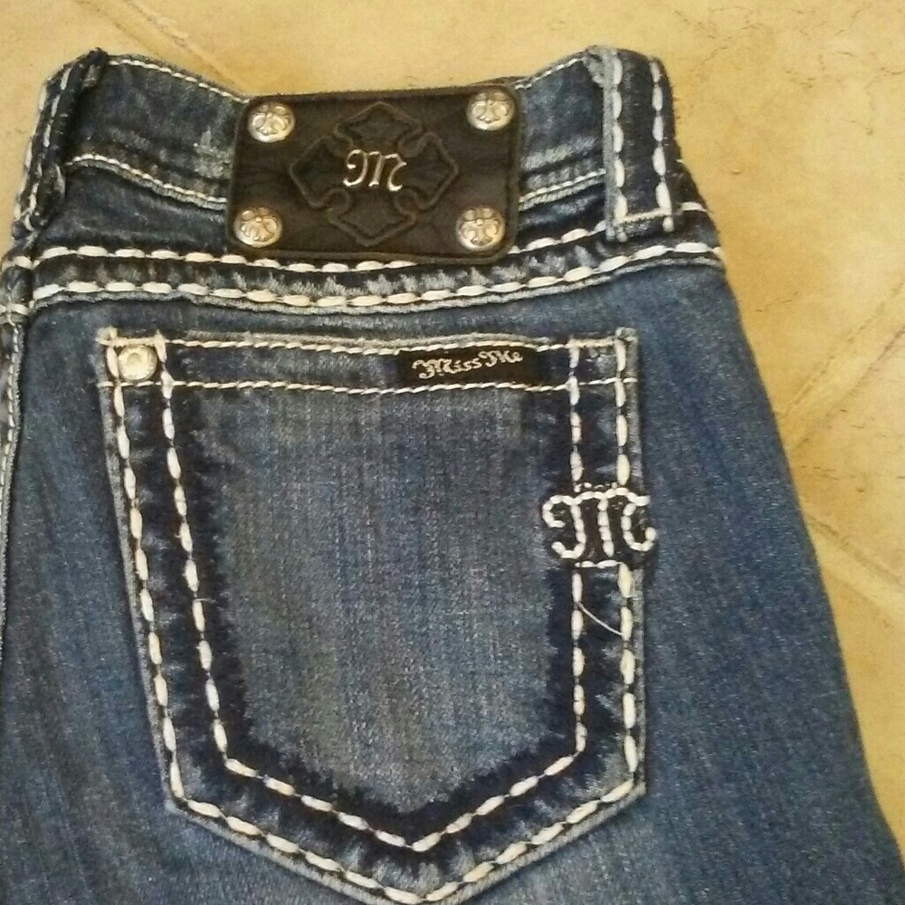 Miss Me Blingy Skinny Jeans with White Stitching